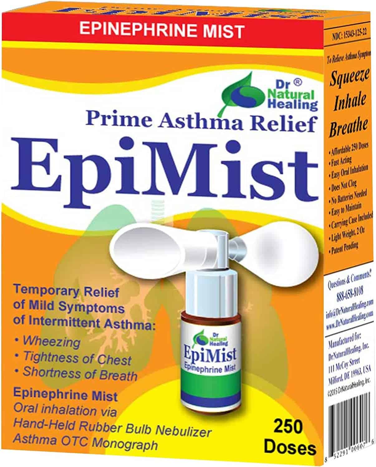 Amazon.com: Epinephrine Mist for Asthma OTC, 250 Inhalations