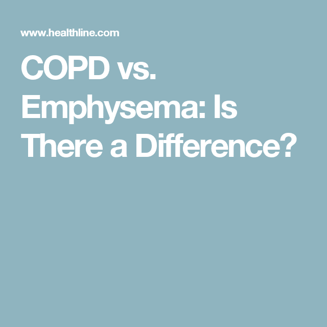 COPD vs. Emphysema: Is There a Difference?