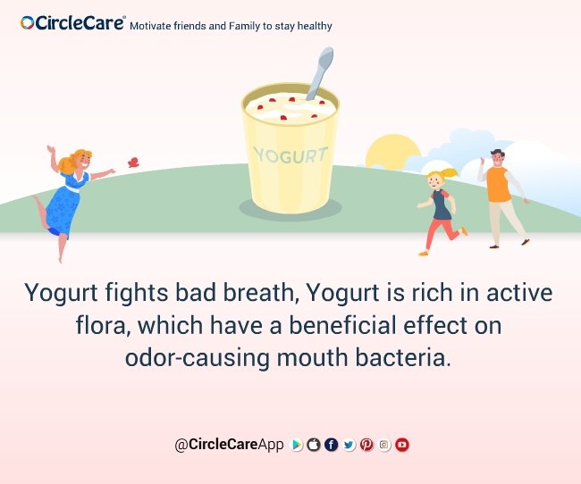 Plain, Sugarless Yogurt to Fight Bad Breath