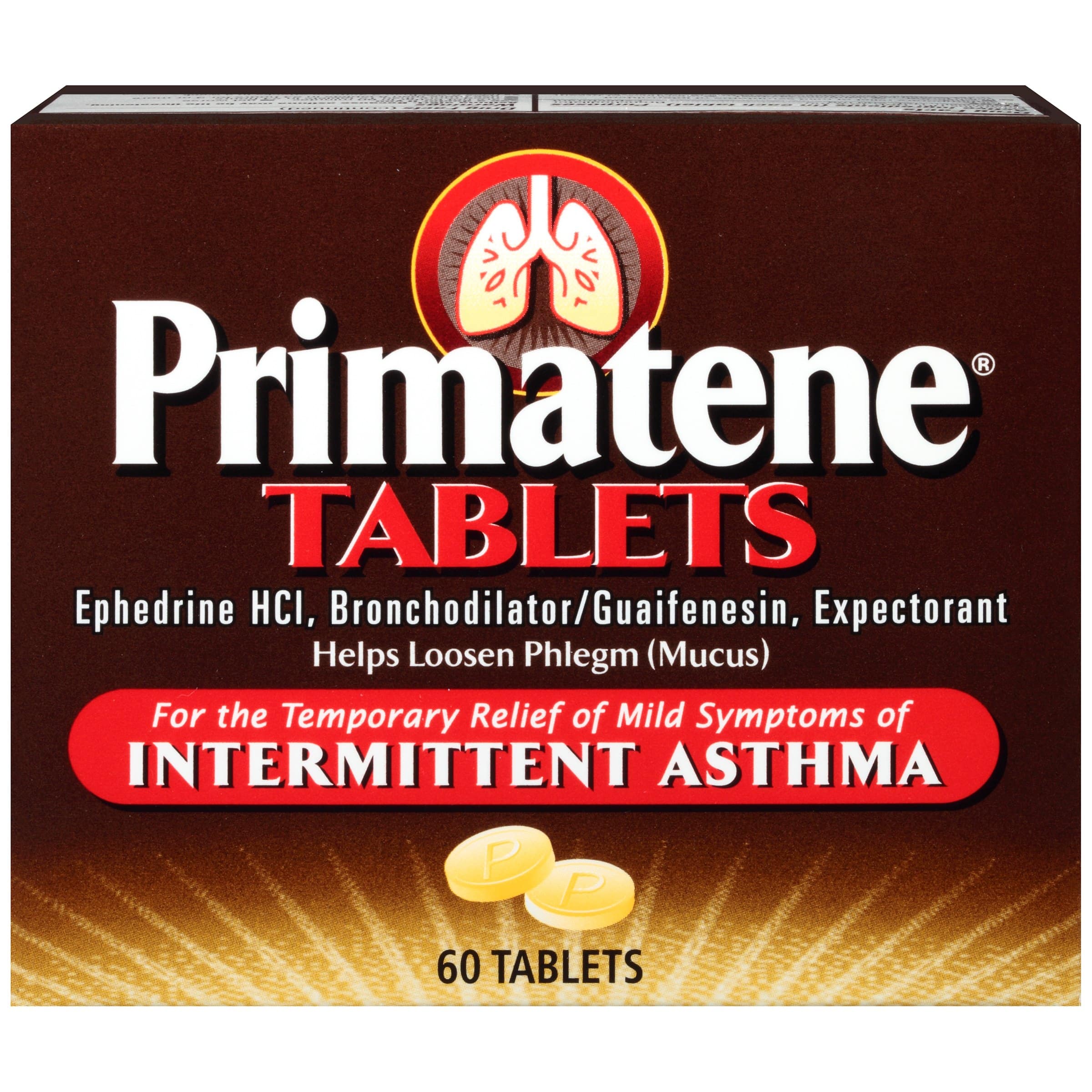 Primatene® Bronchial Asthma Relief Tablets 60 ct Box  BrickSeek