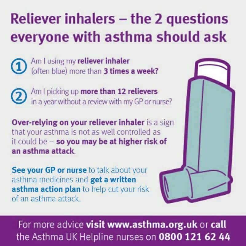 Reliever inhalers from Asthma UK