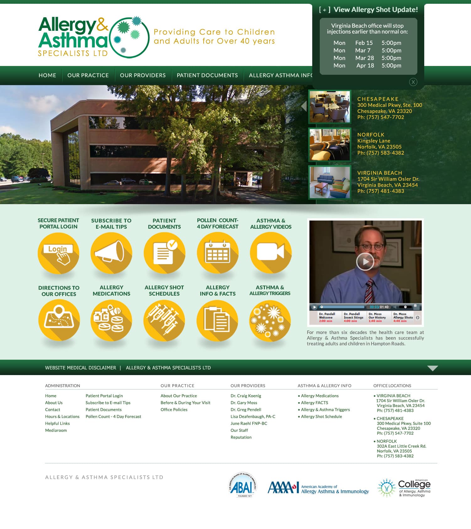 Responsive Web Designs Virginia Beach : ALLERGY &  ASTHMA SPECIALISTS LTD