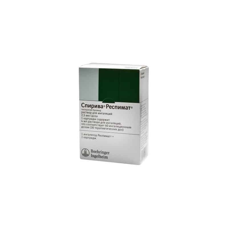 Spiriva respimat cartridges with inhalation solution 2.5 mg/dose 4 ml