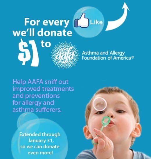 Support those who suffer from allergies and asthma with one click ...