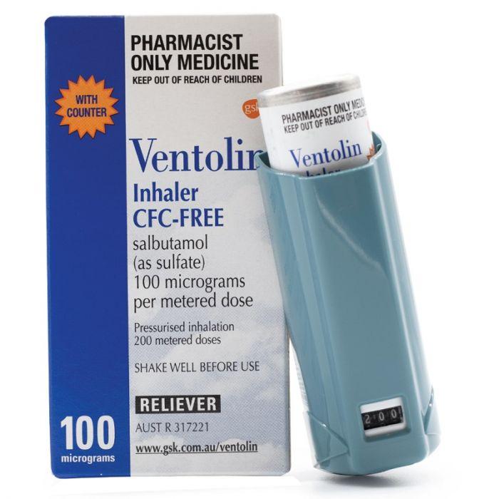 Ventolin CFC Free Asthma Inhaler With Counter (S3)